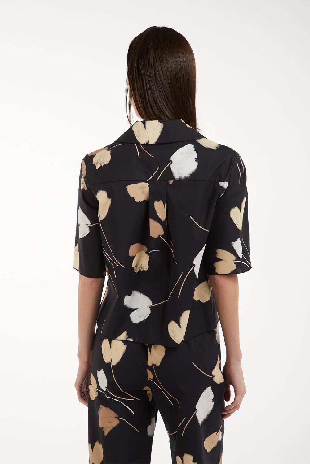 Piazza Sempione Camicia bowling con stampa a fiori Qualità