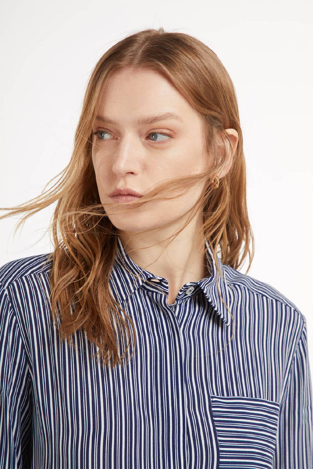 Piazza Sempione Camicia slim a maniche lunghe con stampa righe Promozione
