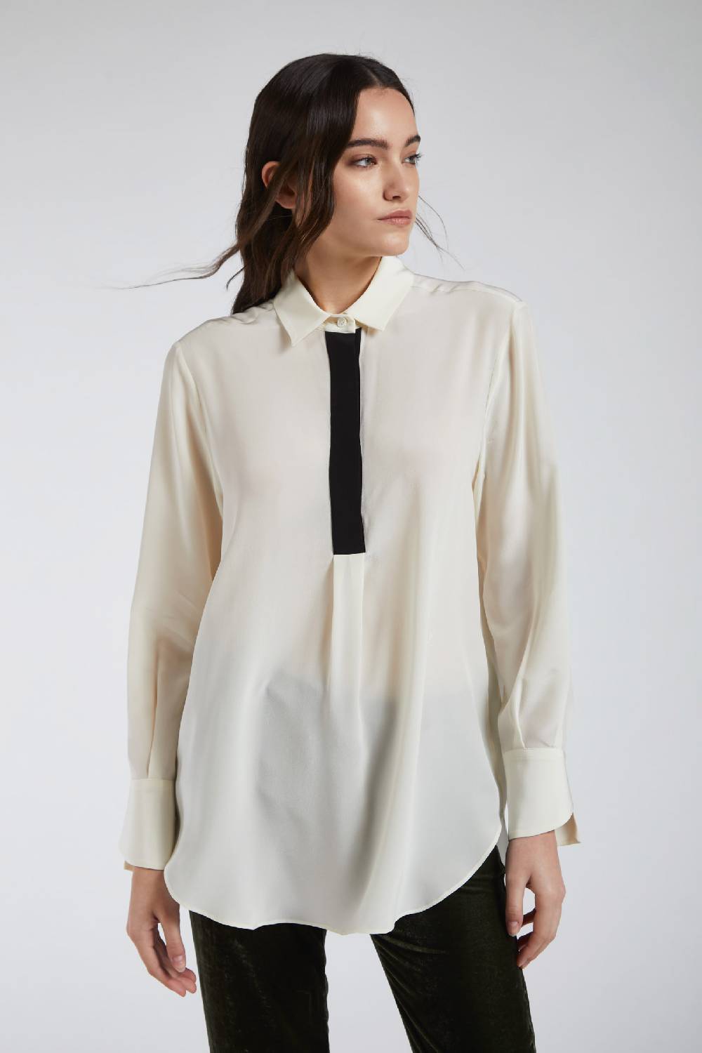 Piazza Sempione Camicia con inserti a contrasto colore Fino Al -60%