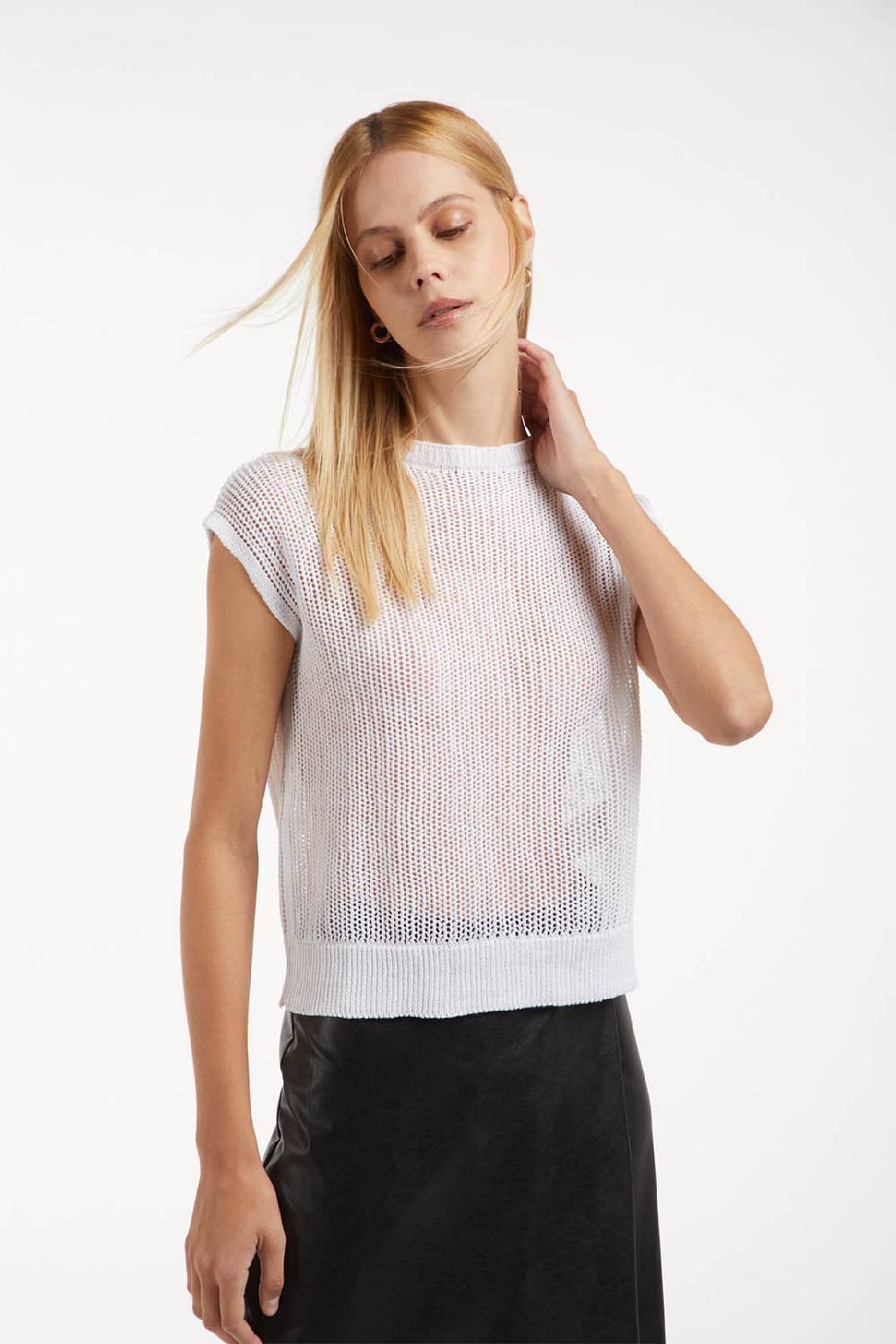 Piazza Sempione Maglia in cotone lino punto rete Vendite Flash