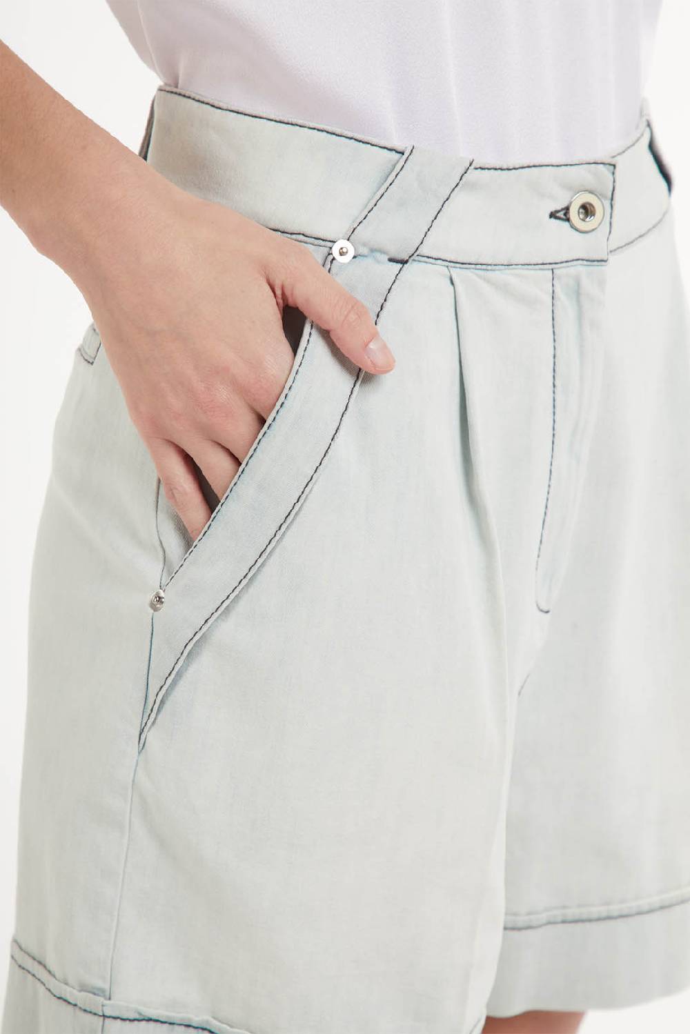 Piazza Sempione JULIA Bermuda in denim Pezzi Unici