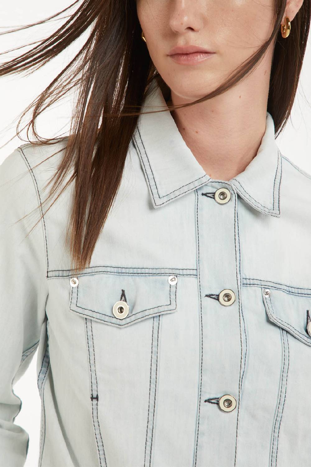 Piazza Sempione Giubbino in denim cotone seta Fino Al -60%