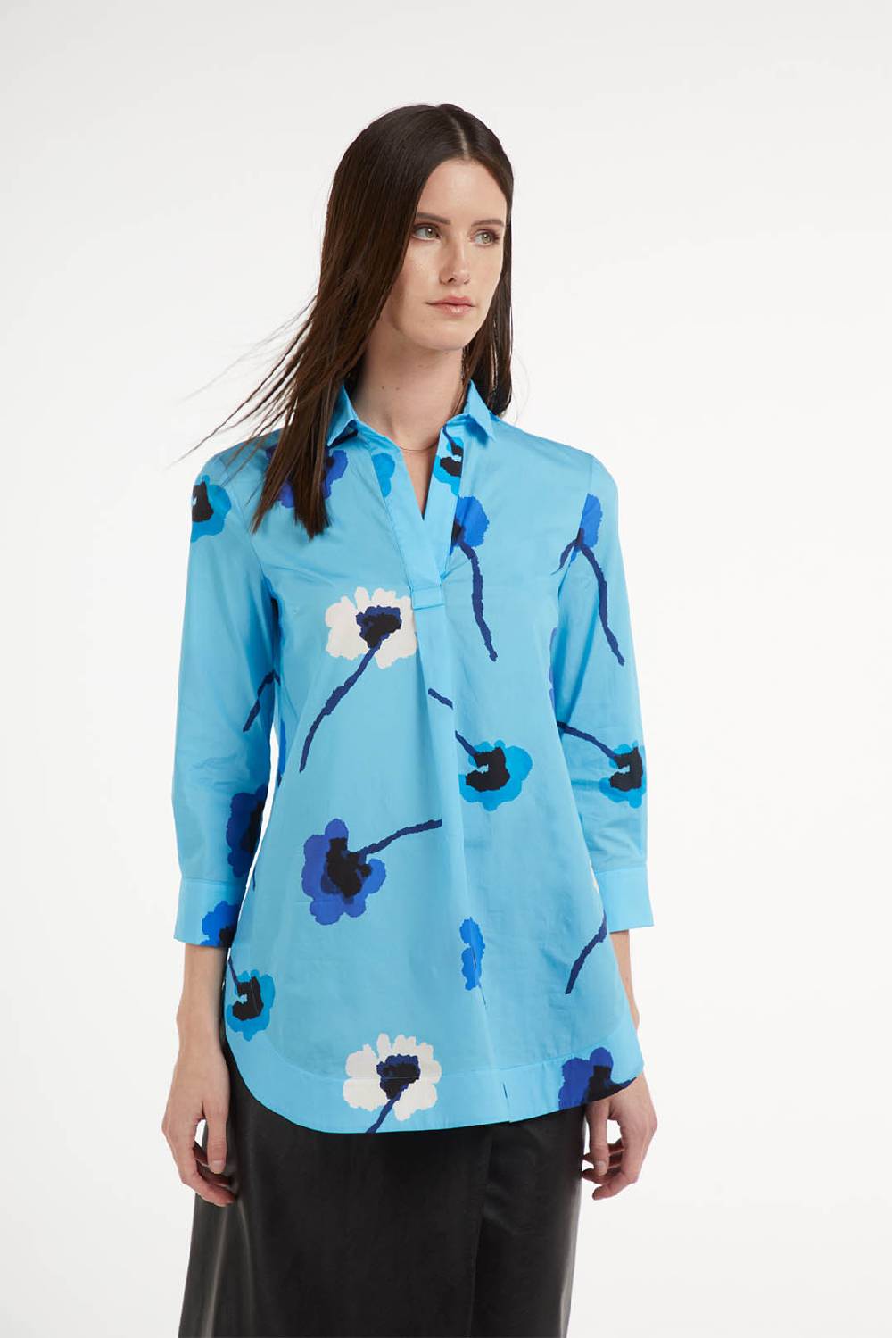Piazza Sempione Camicia a tunica con stampa fiori Outlet