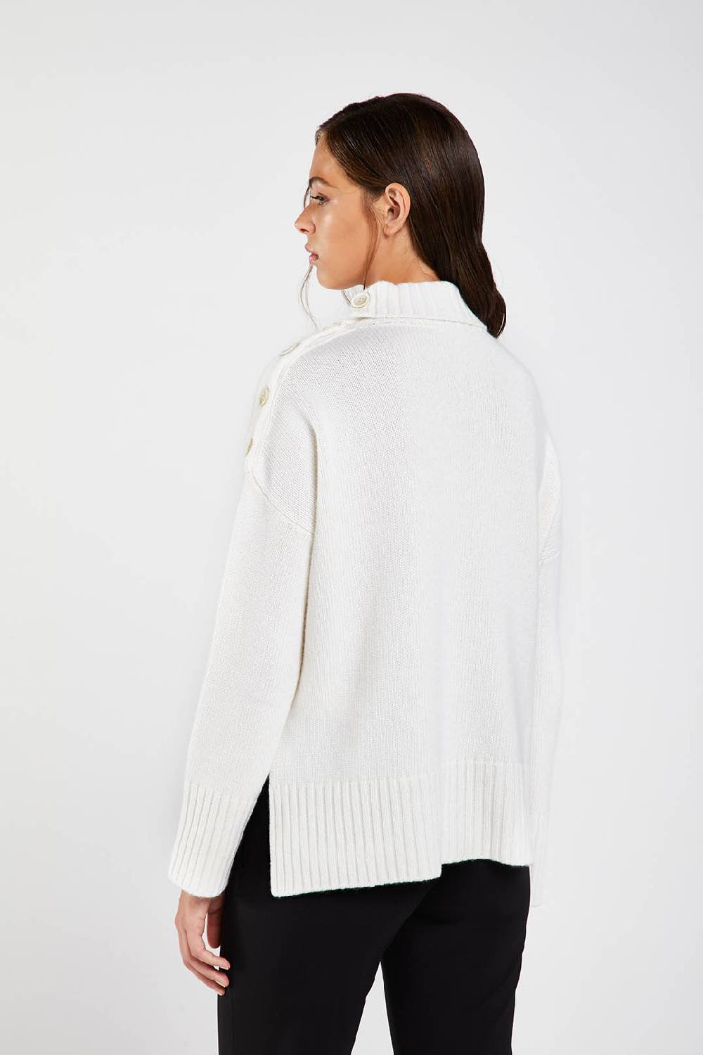 Piazza Sempione Maglione a collo alto in misto lana cashmere Prezzo Ridotto