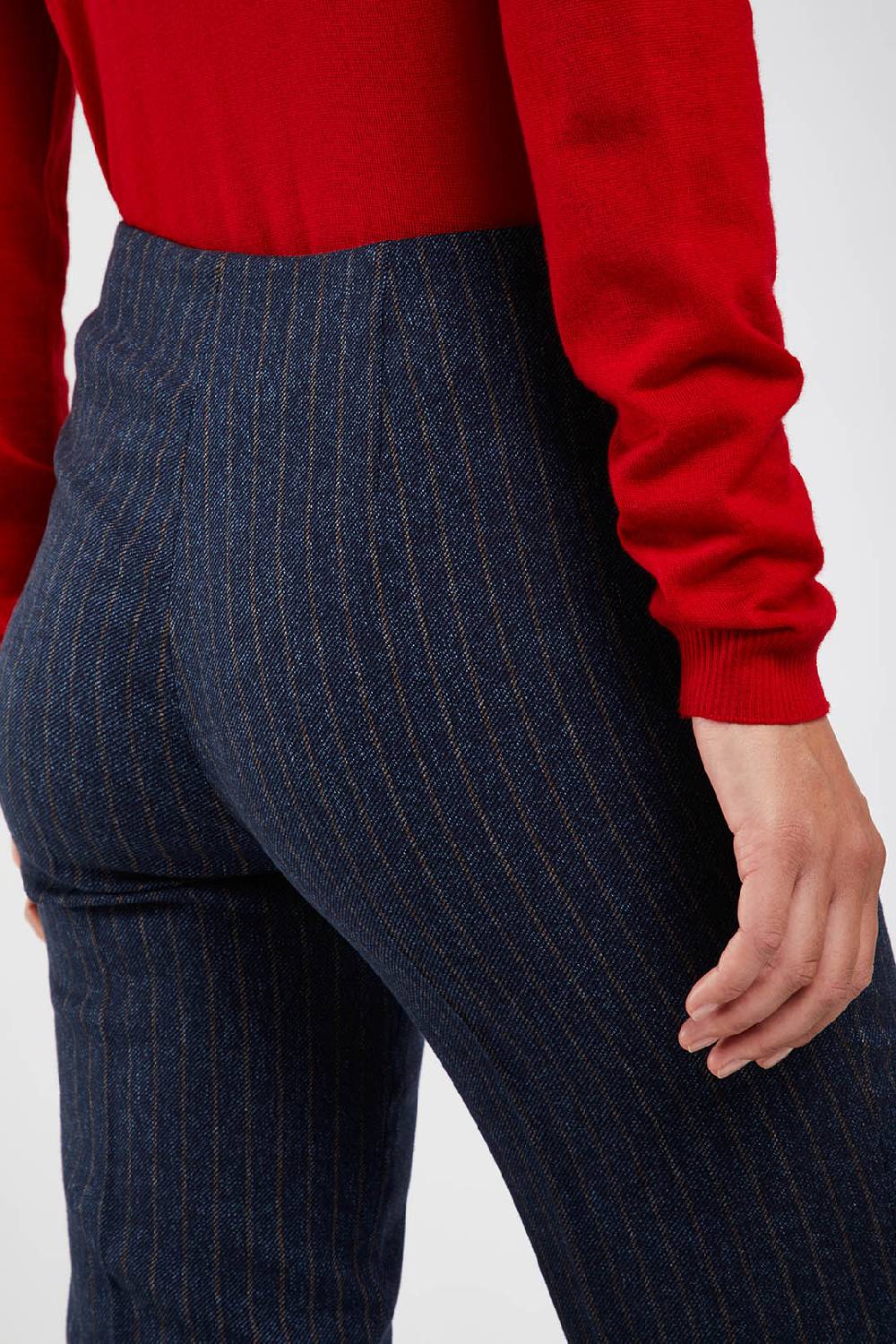 Piazza Sempione AUDREY Stretch cover twill gessato Saldi Di Fabbrica