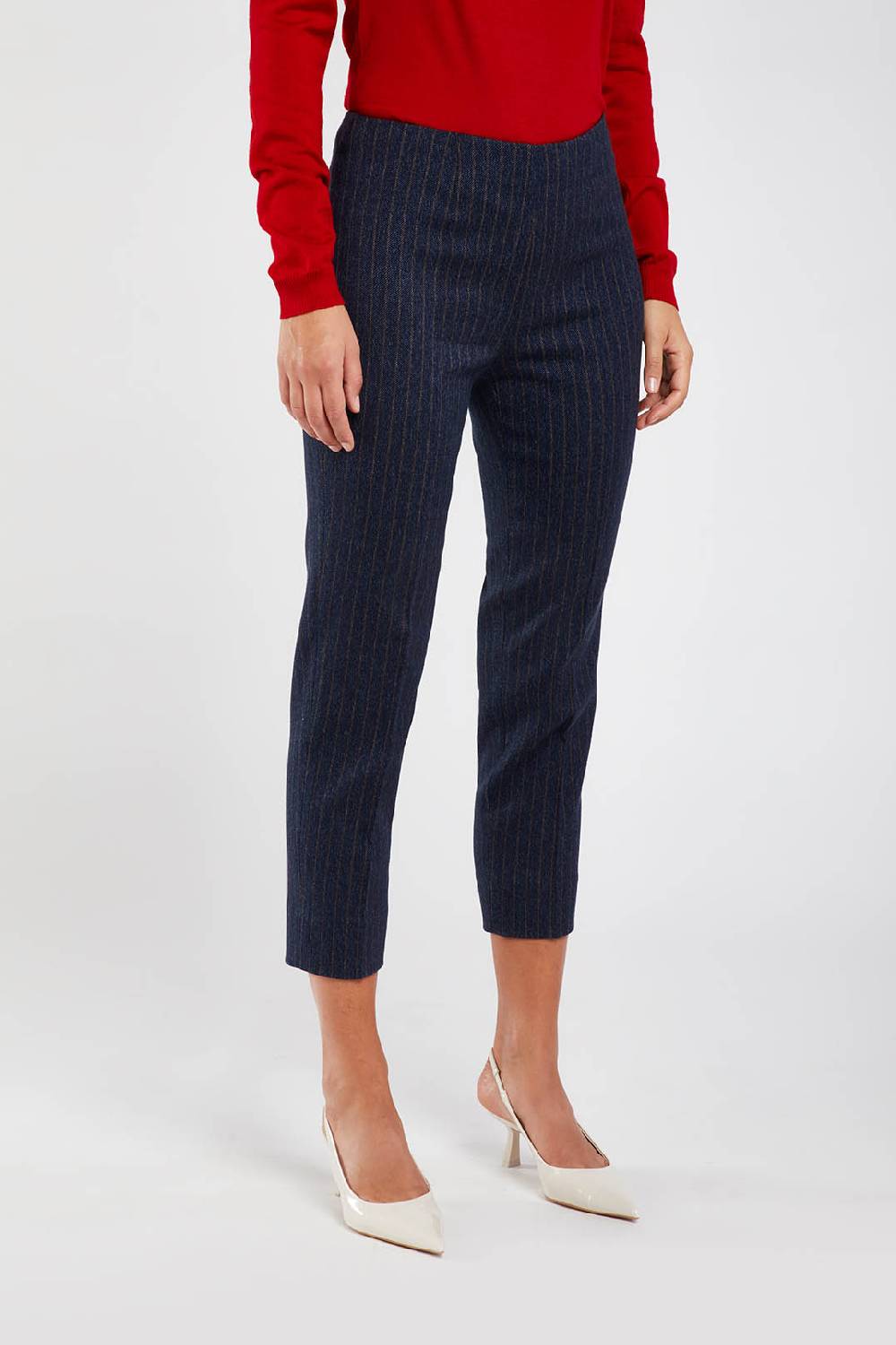Piazza Sempione AUDREY Stretch cover twill gessato Saldi Di Fabbrica