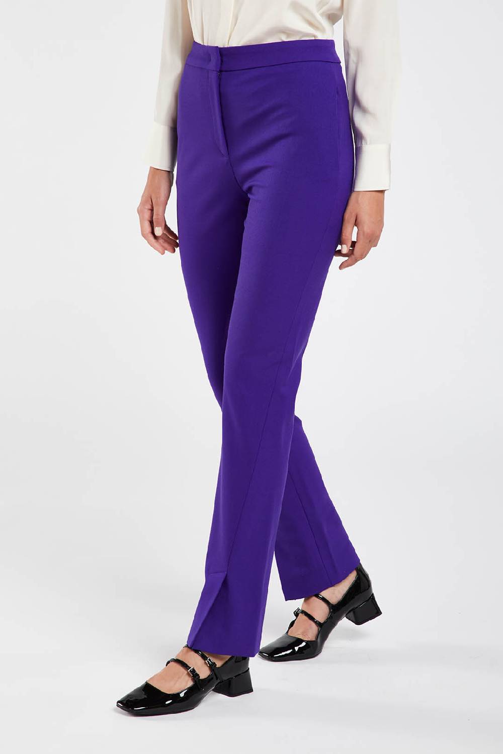 Piazza Sempione Pantalone vita alta in lana bielastica Moda