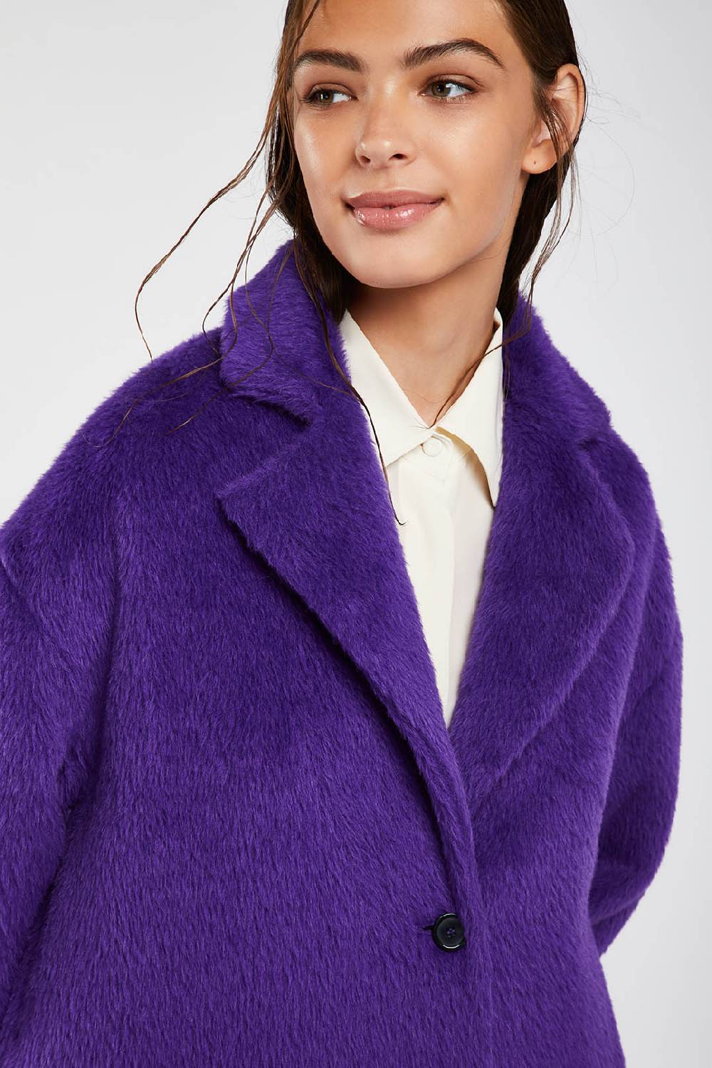 Piazza Sempione Cappotto fuzzy in alpaca e lana vergine Negozi Online
