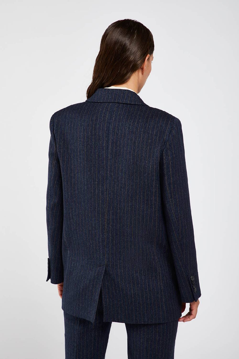 Piazza Sempione Giacca monopetto in twill gessato Cyber Monday