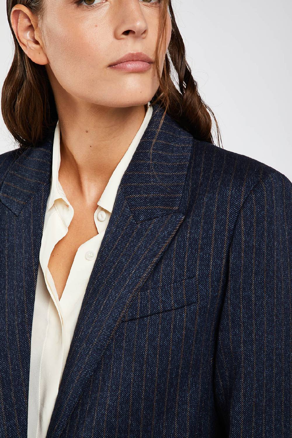 Piazza Sempione Giacca monopetto in twill gessato Cyber Monday