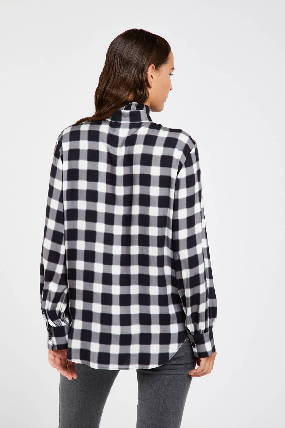 Piazza Sempione Camicia con stampa sfumata damier Offerta migliore