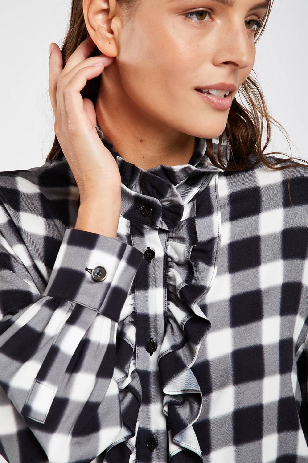 Piazza Sempione Camicia con stampa sfumata damier Offerta migliore