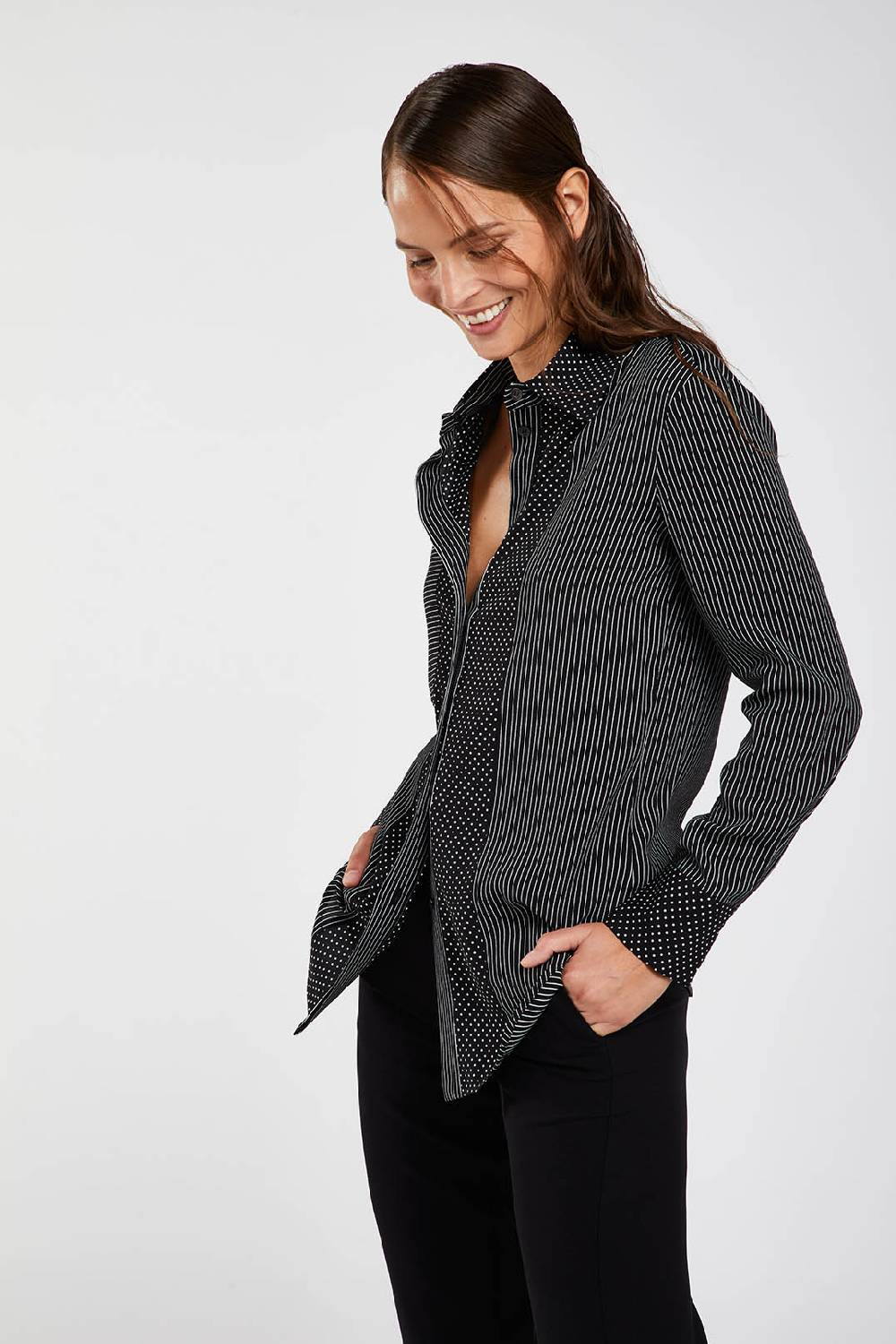 Piazza Sempione Camicia con microfantasia Latest fashion