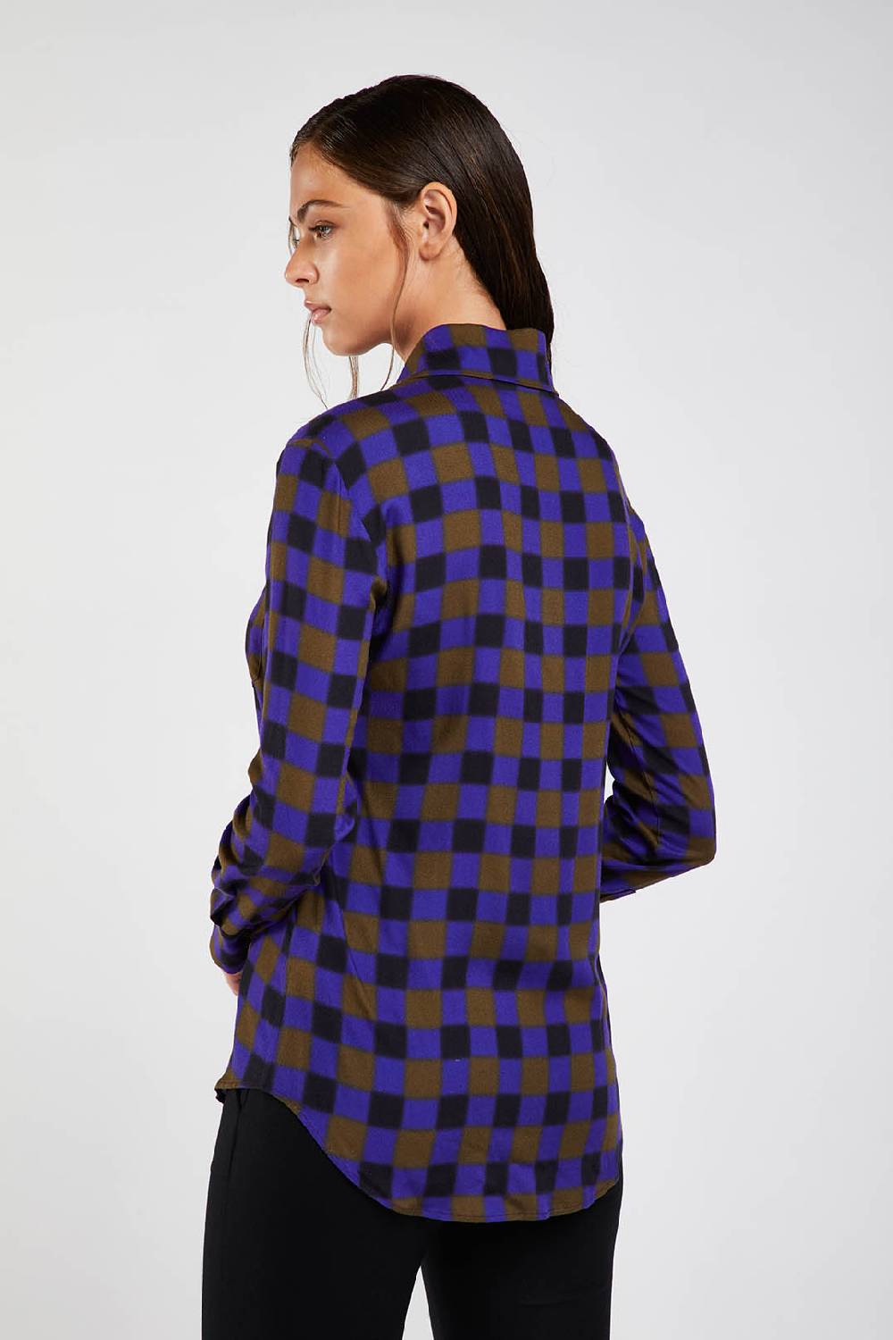 Piazza Sempione Camicia con stampa sfumata damier Online Outlet
