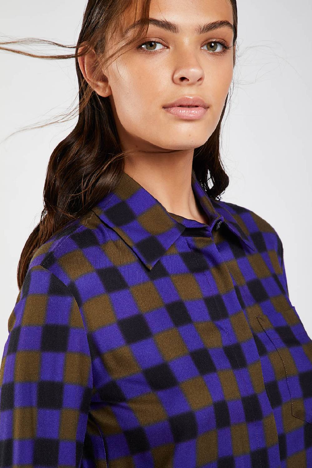 Piazza Sempione Camicia con stampa sfumata damier Online Outlet