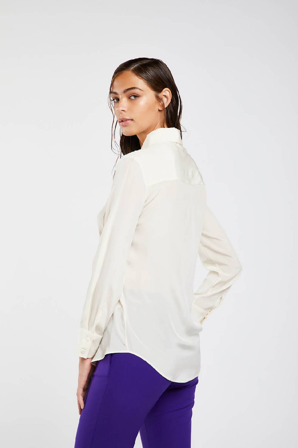 Piazza Sempione Camicia in crepe de chine di seta Lightning offer