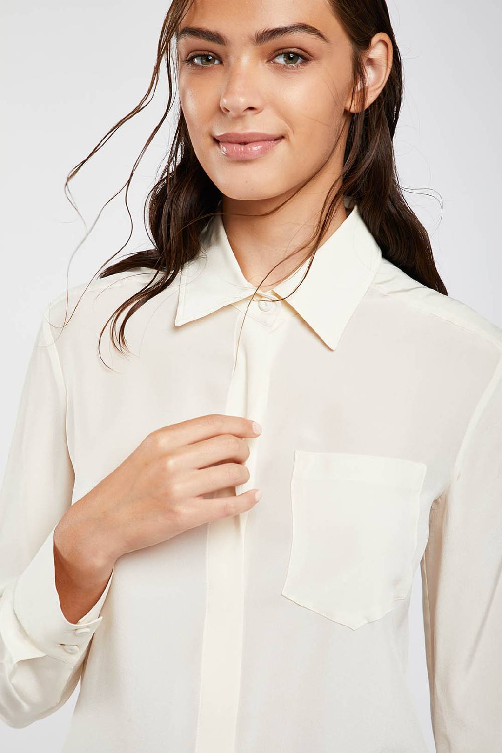 Piazza Sempione Camicia in crepe de chine di seta Lightning offer
