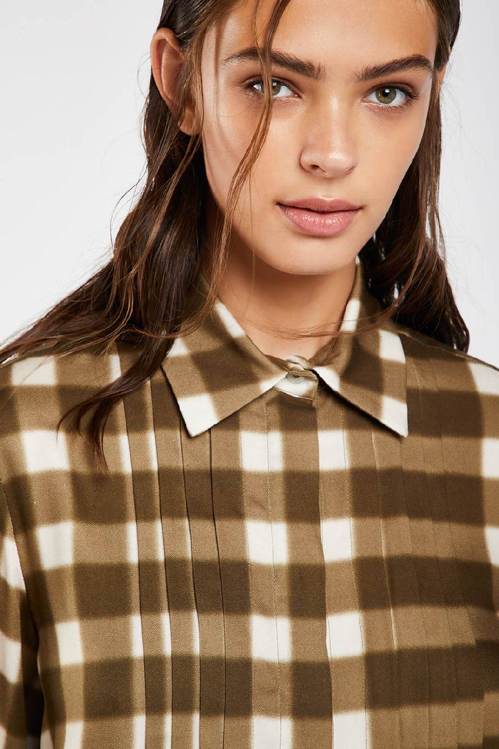 Piazza Sempione Camicia con stampa sfumata damier Grandi sconti