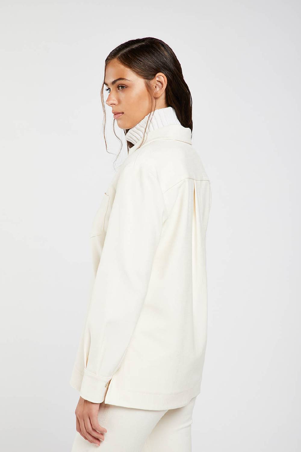 Piazza Sempione Giacca camicia in gabardina diagonale stretch Bestseller