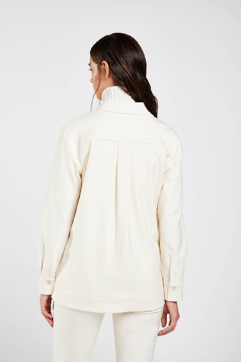Piazza Sempione Giacca camicia in gabardina diagonale stretch Bestseller