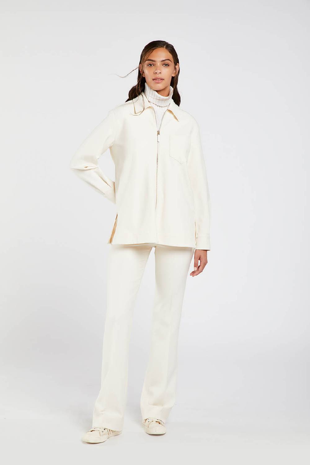 Piazza Sempione Giacca camicia in gabardina diagonale stretch Bestseller