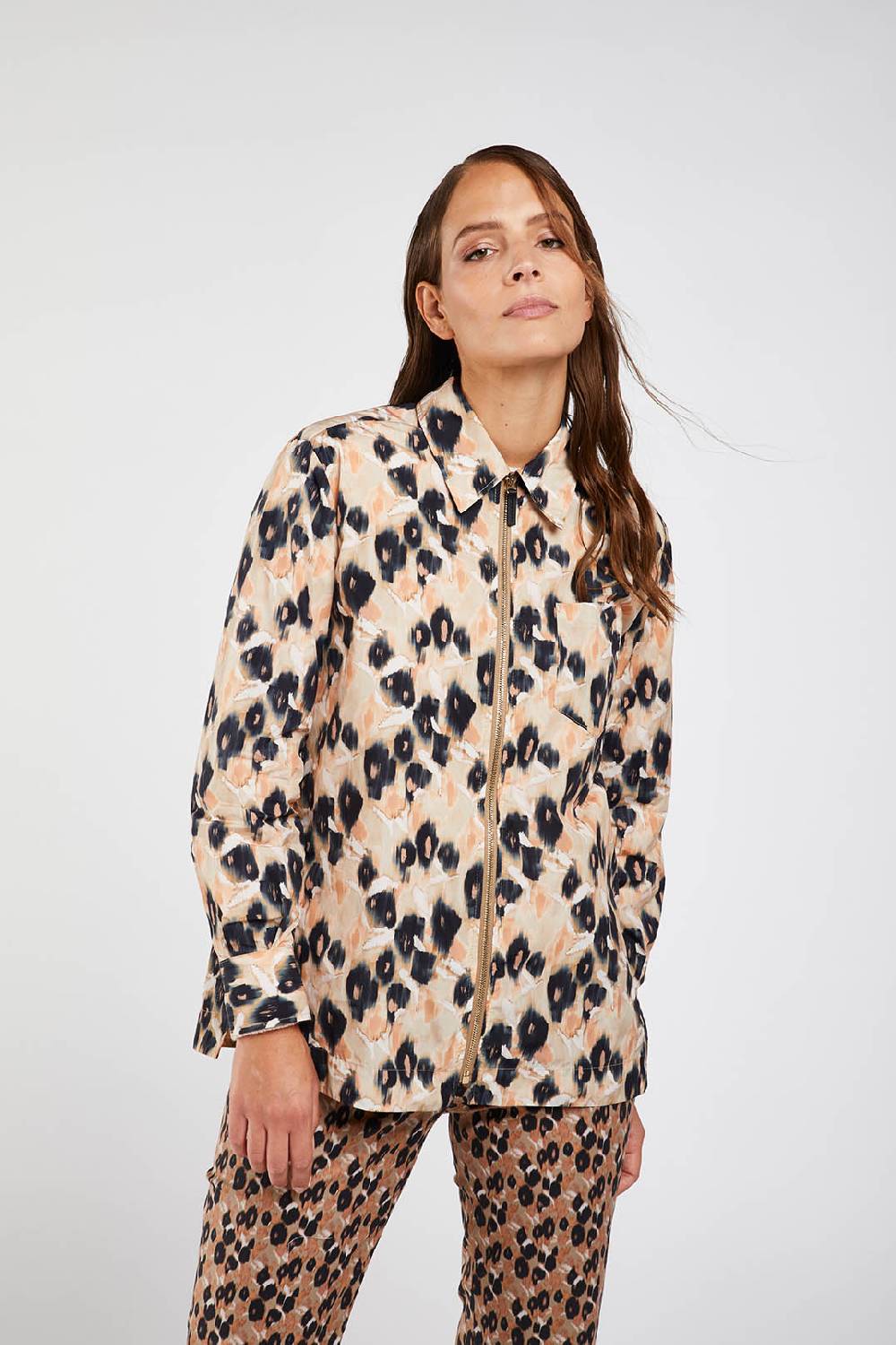 Piazza Sempione Giacca camicia in bio nylon stampato Offerte stagionali