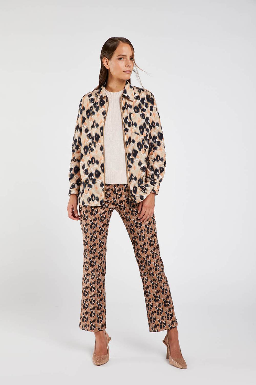 Piazza Sempione Giacca camicia in bio nylon stampato Offerte stagionali