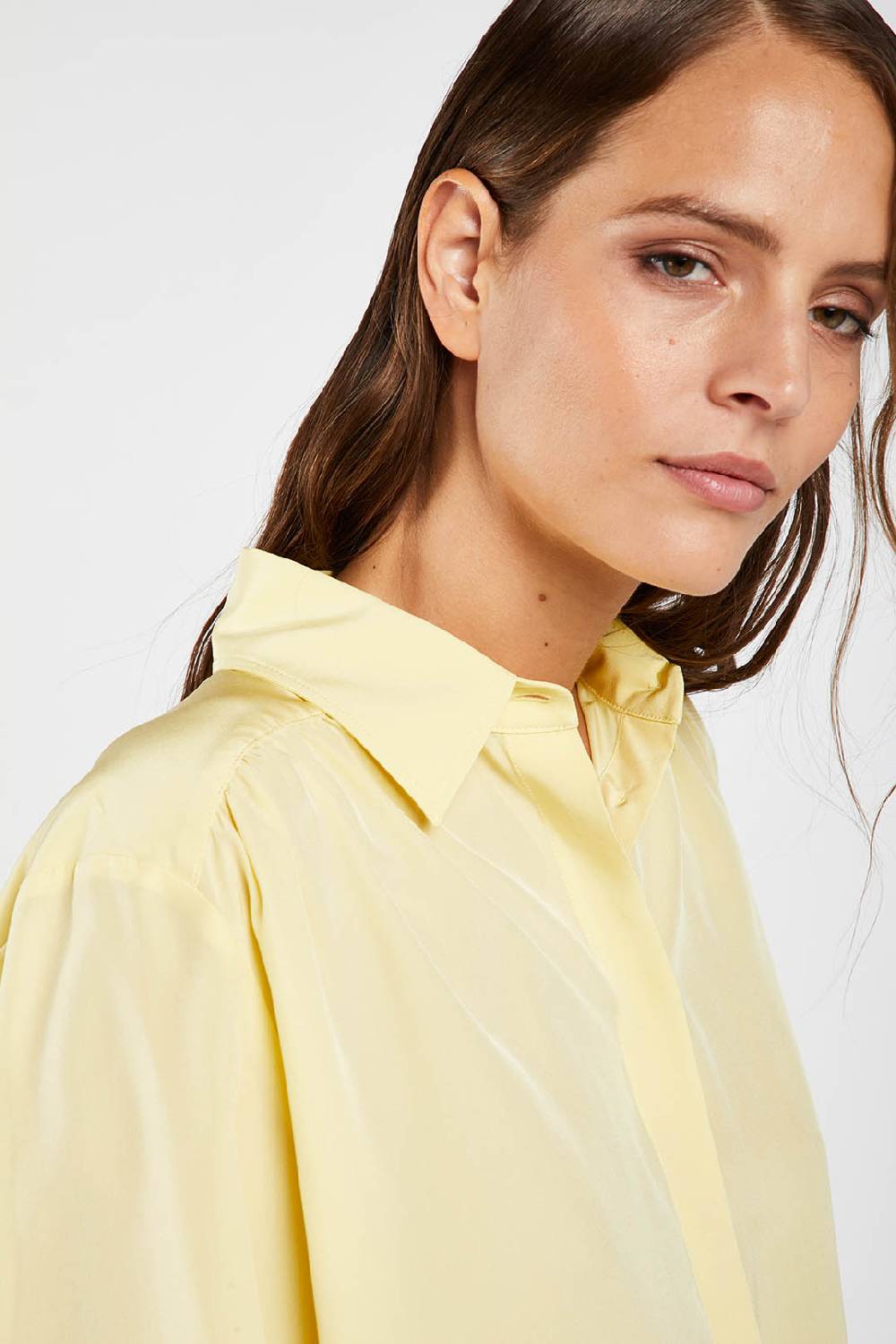 Piazza Sempione Camicia in crepe de chine di seta Liquidazione