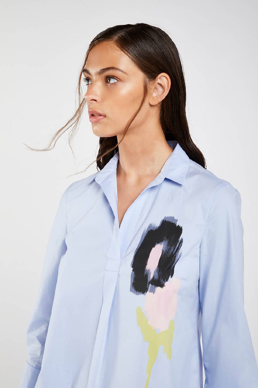 Piazza Sempione Camicia con fiore stampato Offerte giornaliere