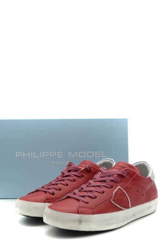 Philippe Model Sneakers Codice prodotto: CLLD V038 PARIS VEAU ROUGE ARGENT Novità