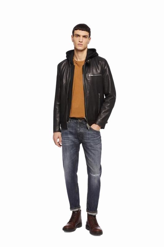 DONDUP Giacche di Pelle Codice prodotto: UJ903 DU PL0392U XXXX 999 Grande vendita