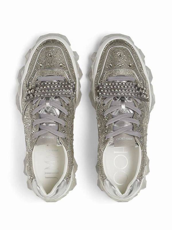 Jimmy Choo Sneakers Codice prodotto: DIAMOND X STRAMP SILVER Prezzo di fabbrica