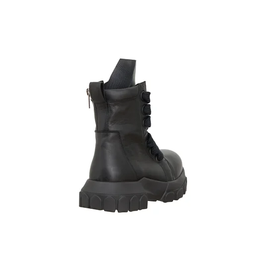 RICK OWENS STIVALI IN PELLE JUMBOLACED LACEUP BOZO TRACTOR Offerta temporanea