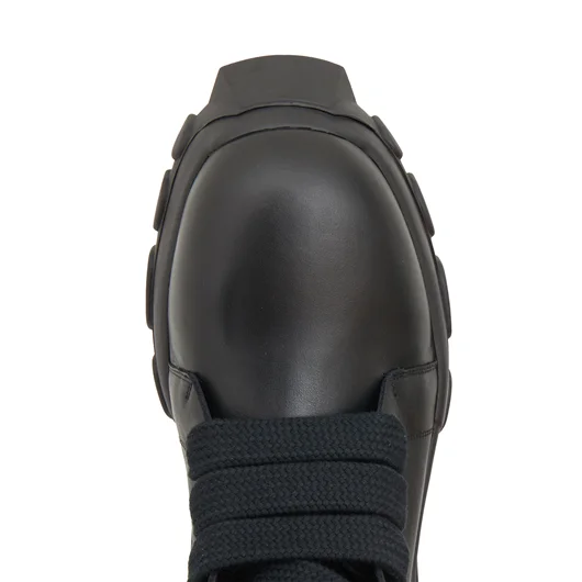 RICK OWENS STIVALI IN PELLE JUMBOLACED LACEUP BOZO TRACTOR Offerta temporanea