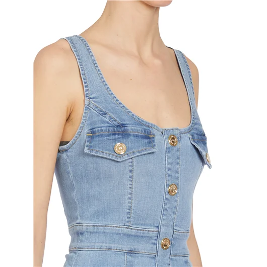 ELISABETTA FRANCHI MINI ABITO IN DENIM Limitato a 3 giorni