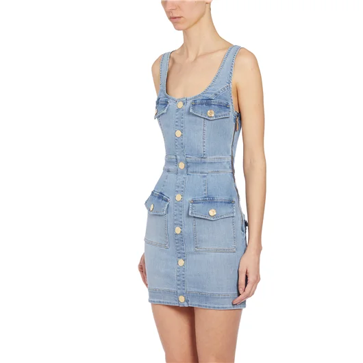 ELISABETTA FRANCHI MINI ABITO IN DENIM Limitato a 3 giorni