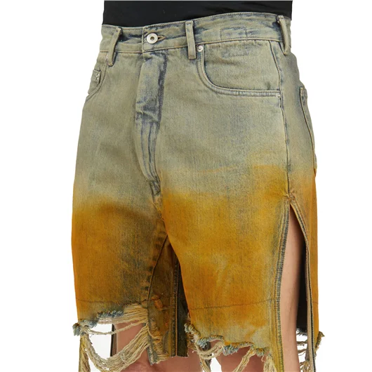 RICK OWENS DRKSHDW BERMUDA IN DENIM GETH CUTOFFS Sconti questo mese