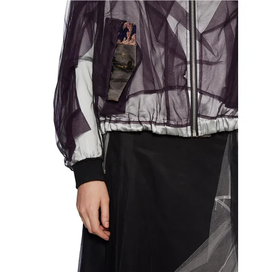 QUETSCHE_ BOMBER IN SATIN E TULLE Negozio online di fabbrica