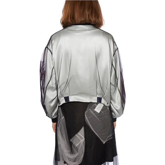 QUETSCHE_ BOMBER IN SATIN E TULLE Negozio online di fabbrica
