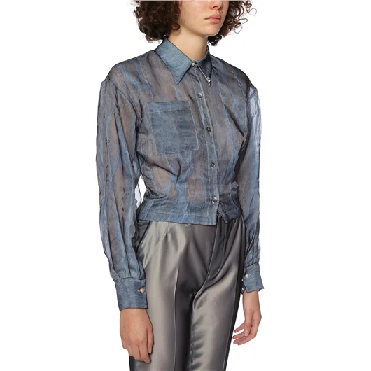 QUETSCHE_ CAMICIA BUSTIER IN ORGANZA Fornitura limitata