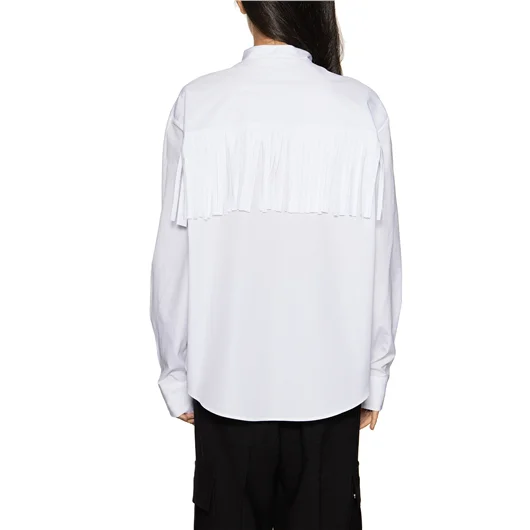 PALM ANGELS CAMICIA IN COTONE LOGO DESERT E FRANGE Offerta Pasqua