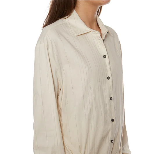NOSTRASANTISSIMA CAMICIA OVERSIZE IN COTONE E LINO Latest fashion