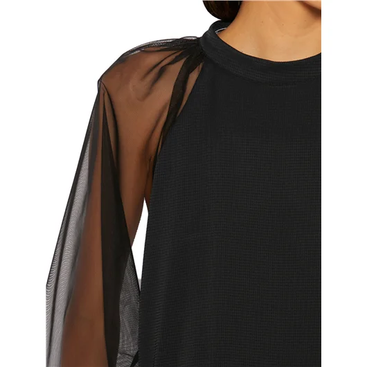 NOSTRASANTISSIMA CAMICIA RAGLAN IN SETA E TULLE Online Outlet