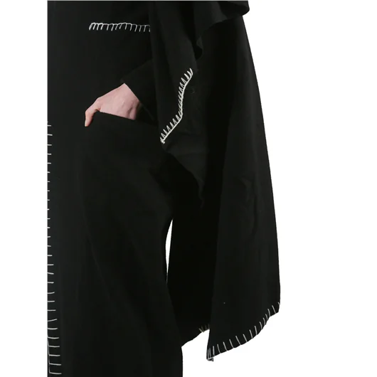 YOHJI YAMAMOTO CAPPOTTO LUNGO IN LANA CON IMPUNTURE ACQUISTA ORA