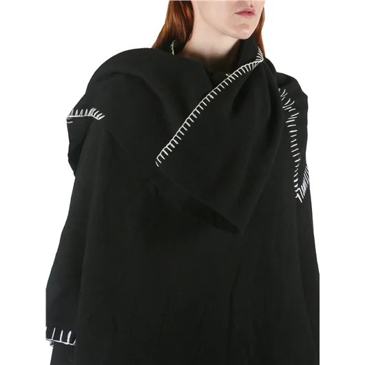 YOHJI YAMAMOTO CAPPOTTO LUNGO IN LANA CON IMPUNTURE ACQUISTA ORA