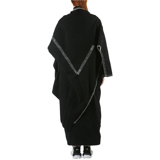 YOHJI YAMAMOTO CAPPOTTO LUNGO IN LANA CON IMPUNTURE ACQUISTA ORA