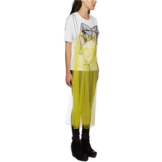 QUETSCHE_ DRESS T-SHIRT IN COTONE E TULLE Trasporto libero internazionale