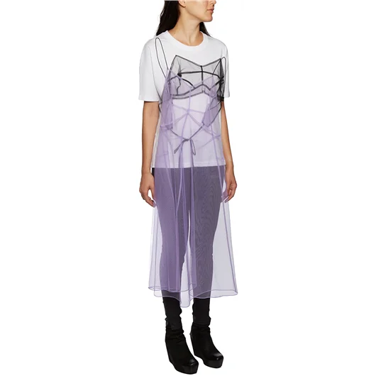 QUETSCHE_ DRESS T-SHIRT IN COTONE E TULLE Officina
