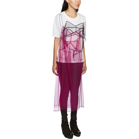 QUETSCHE_ DRESS T-SHIRT IN COTONE E TULLE Limitato a 3 giorni