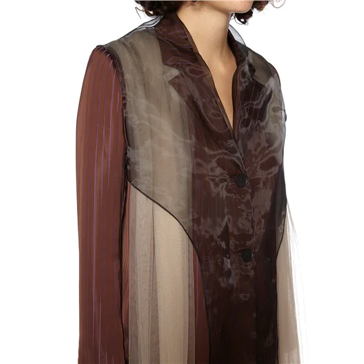 QUETSCHE_ GIACCA BLAZER CON INSERTO IN TULLE Sconti questo mese
